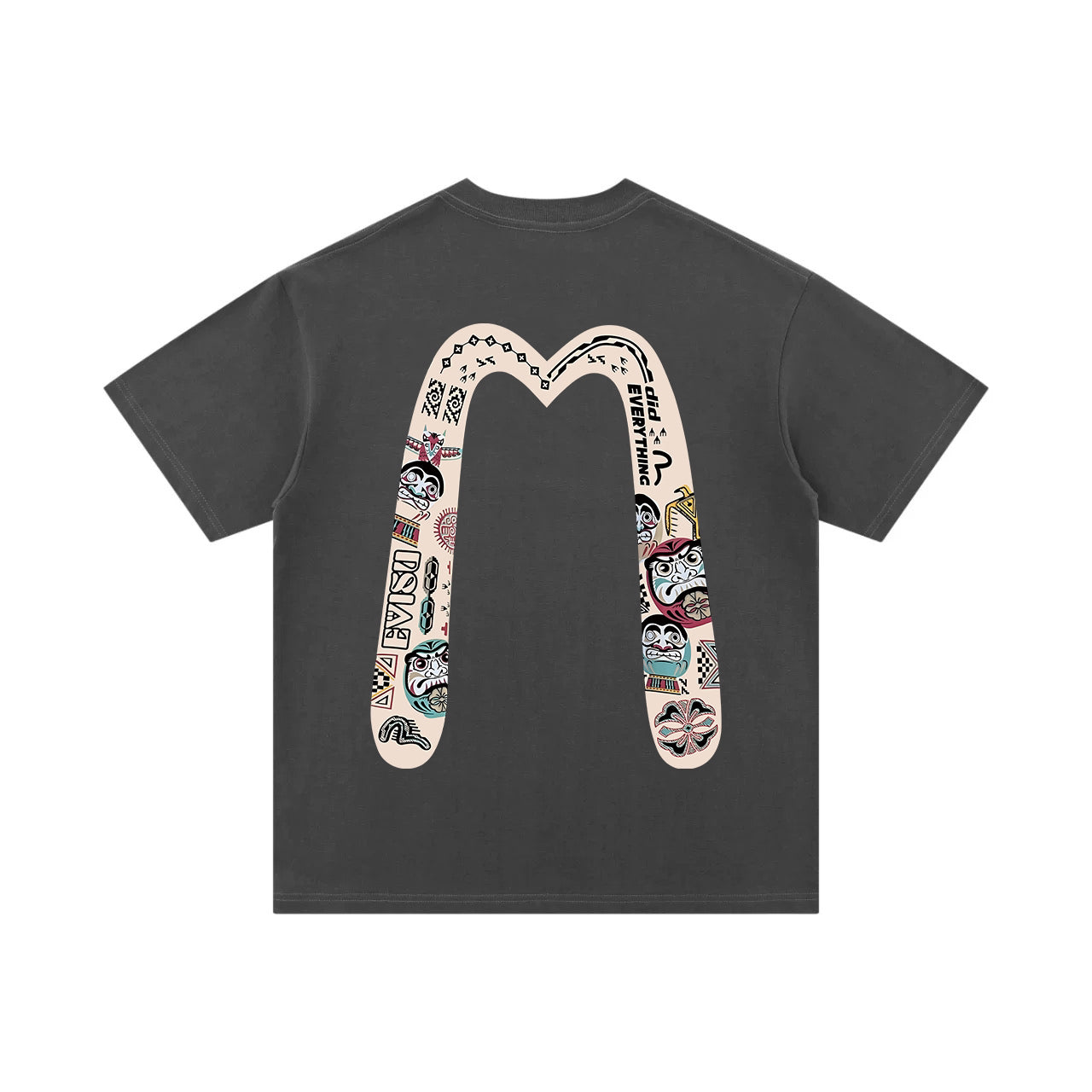EVISU Daruma "Big M" Print Short-Sleeve T-Shirt