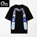 EVISU Brand "Big M Daruma Doll" Series T-Shirts