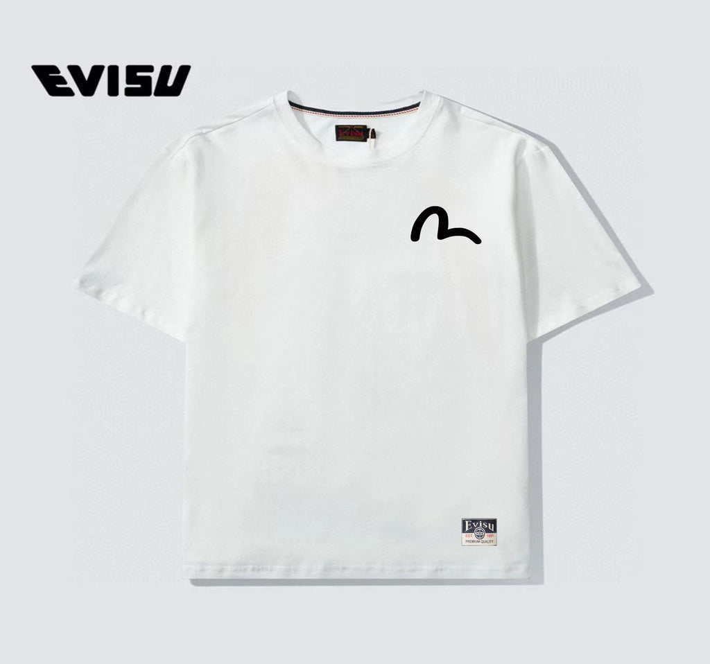 EVISU "Koi Leaping Over the Dragon Gate" Printed Short-Sleeve T-Shirt