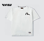 EVISU "Koi Leaping Over the Dragon Gate" Printed Short-Sleeve T-Shirt