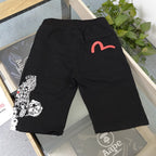 EVISU "Engimono Daruma" Print Sweat Shorts