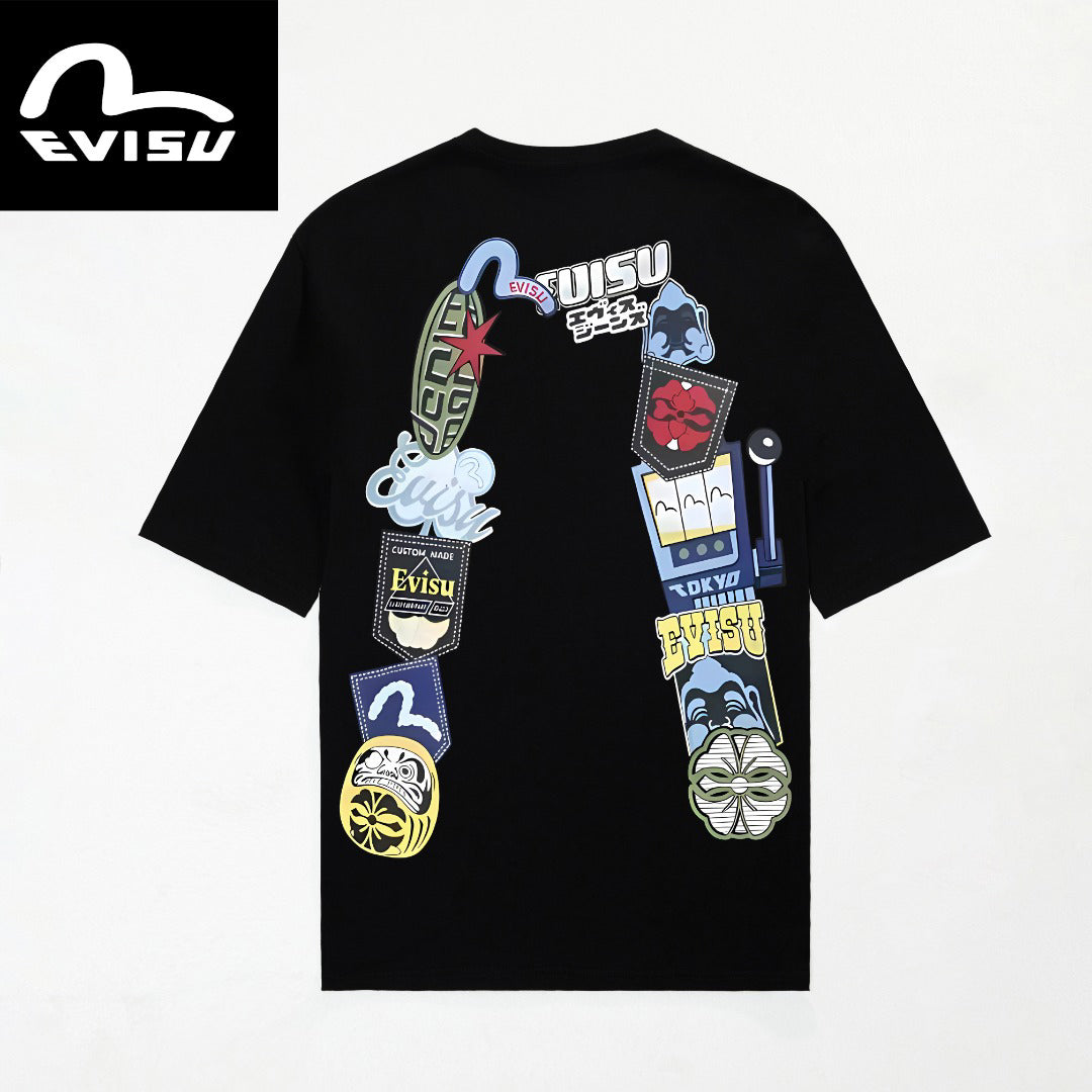 EVISU "Big M" Series Short-Sleeve T-Shirt