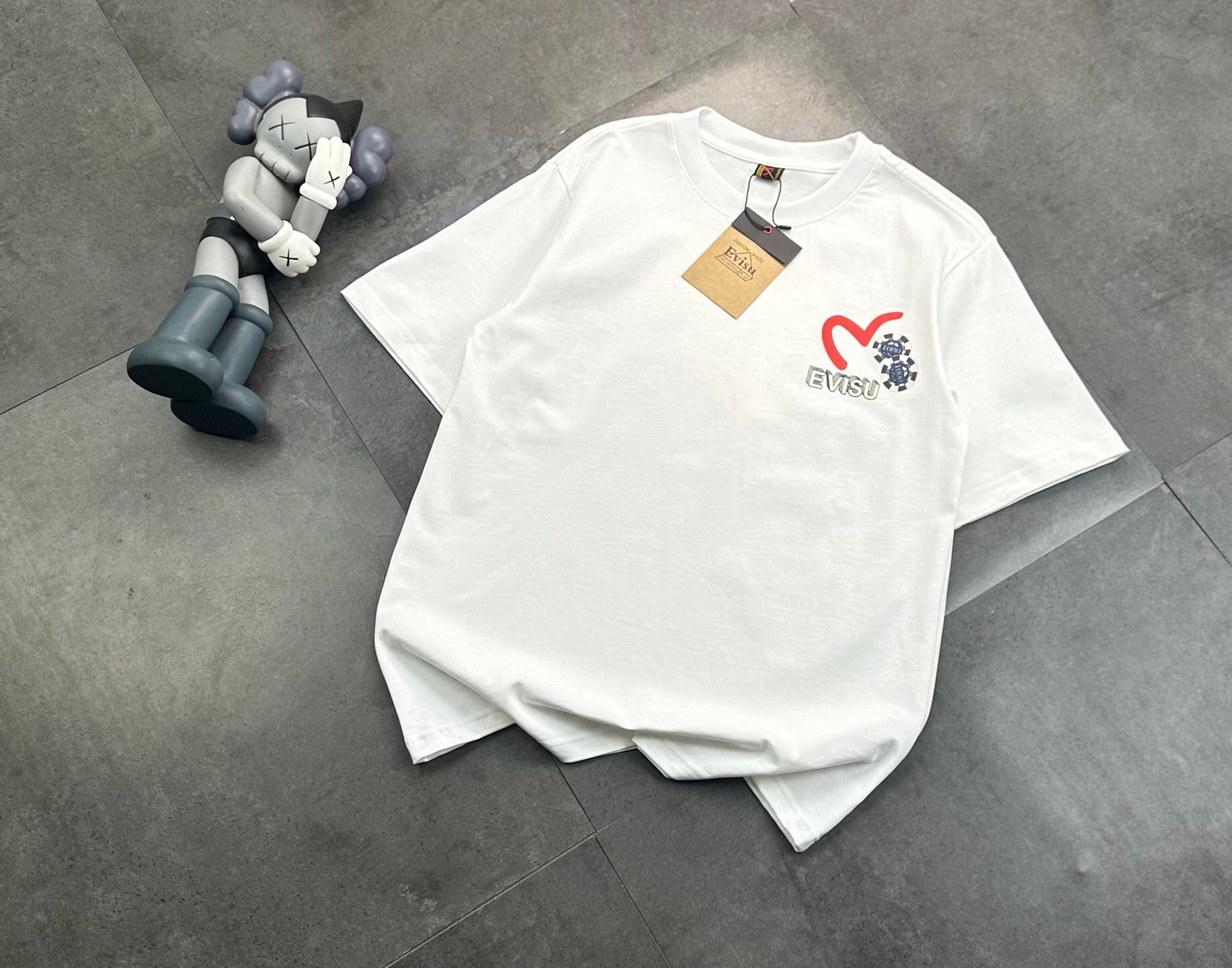EVISU T-Shirt with a Vintage Poster Style