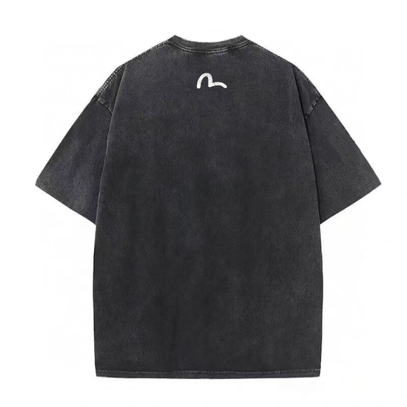 EVISU Vintage Washed & Distressed Short-Sleeve T-Shirt