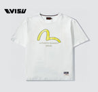 EVISU "Koi Leaping Over the Waves" Print Short-Sleeve T-Shirt is