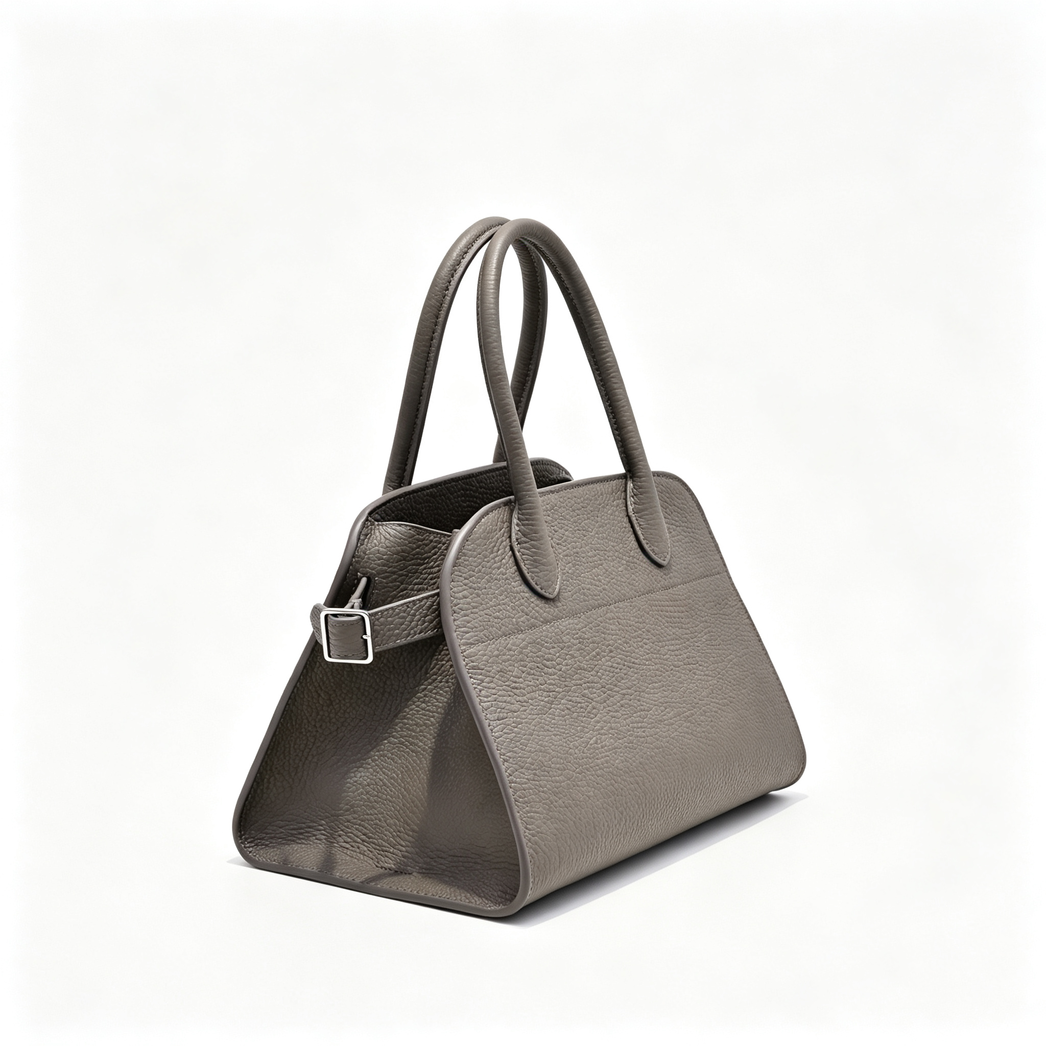 The Row Soft Margaux 12 Leather Tote Bag | Large Capacity Commuter Handbag with Detachable Strap | Women's Designer Shoulder Bag