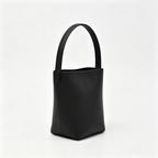 The Row N/S Park Small Tote Bag | 20cm Pebbled Calfskin Bucket Bag | Black Leather Shoulder Tote
