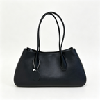 Soft Alger Mini Bag in Imported Saddle Leather – Elegant Women’s Crossbody & Top Handle Tote, Black