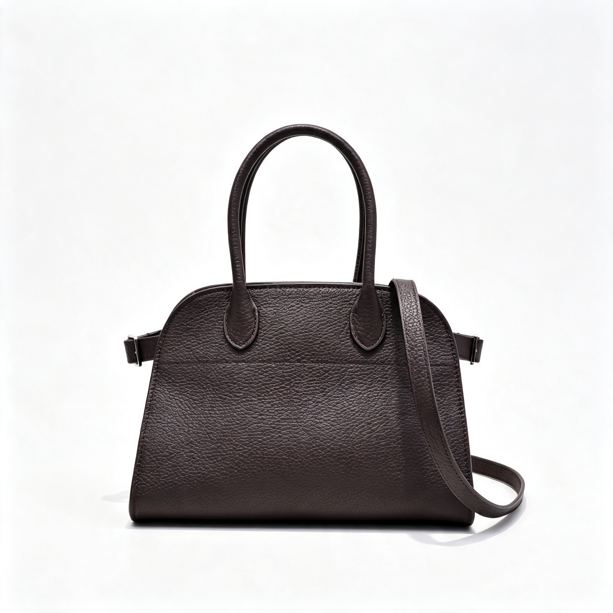 The Row Soft Margaux 12 Leather Tote Bag | Large Capacity Commuter Handbag with Detachable Strap | Women's Designer Shoulder Bag
