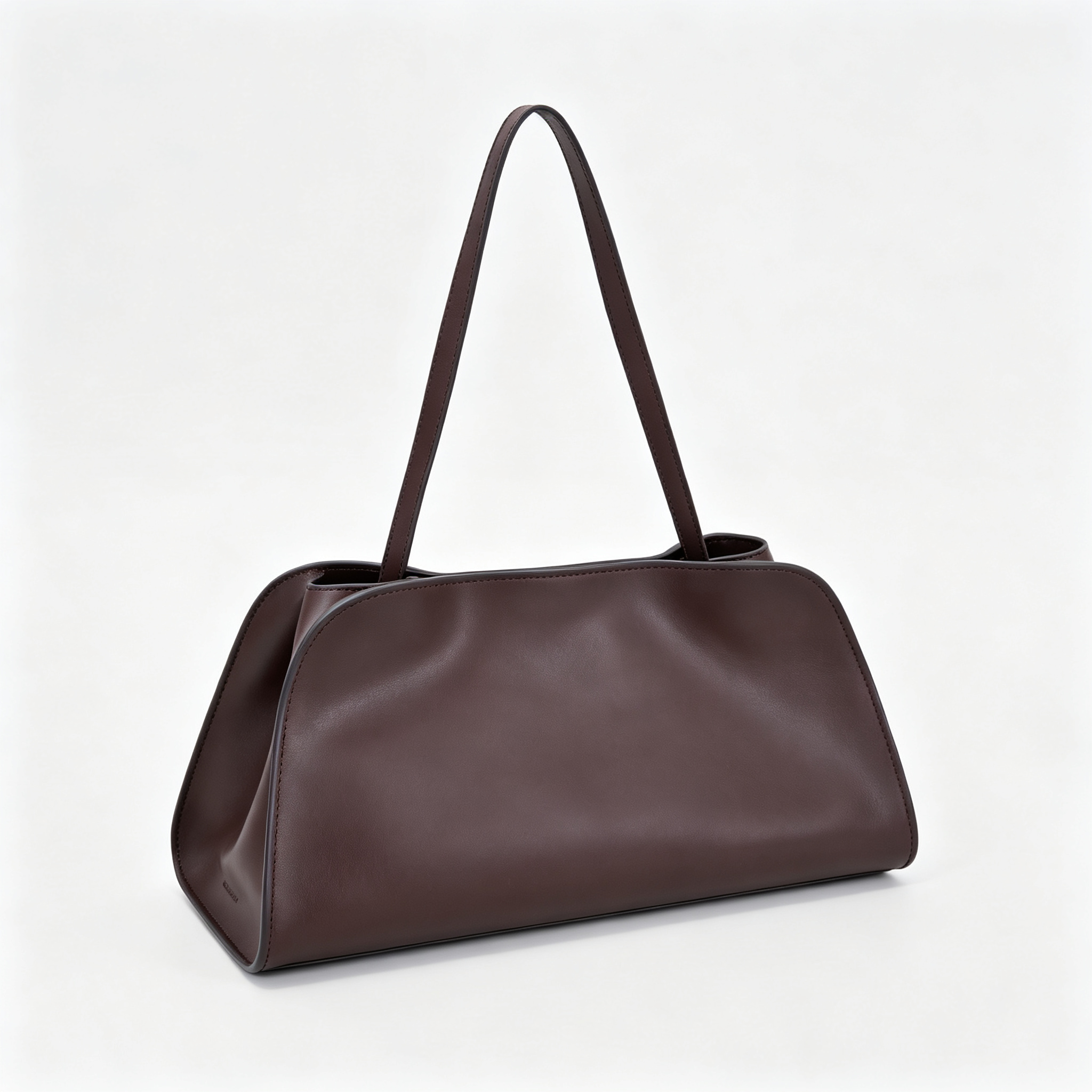 The Row Peggy Clutch Bag | Masoni Bridle Leather Shoulder Bag | Dark Chocolate Detachable Strap Crossbody