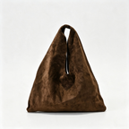 The Row Large Bindle Suede Shoulder Bag | 46cm Oversized Hobo Tote | Dark Brown Slouchy Handbag