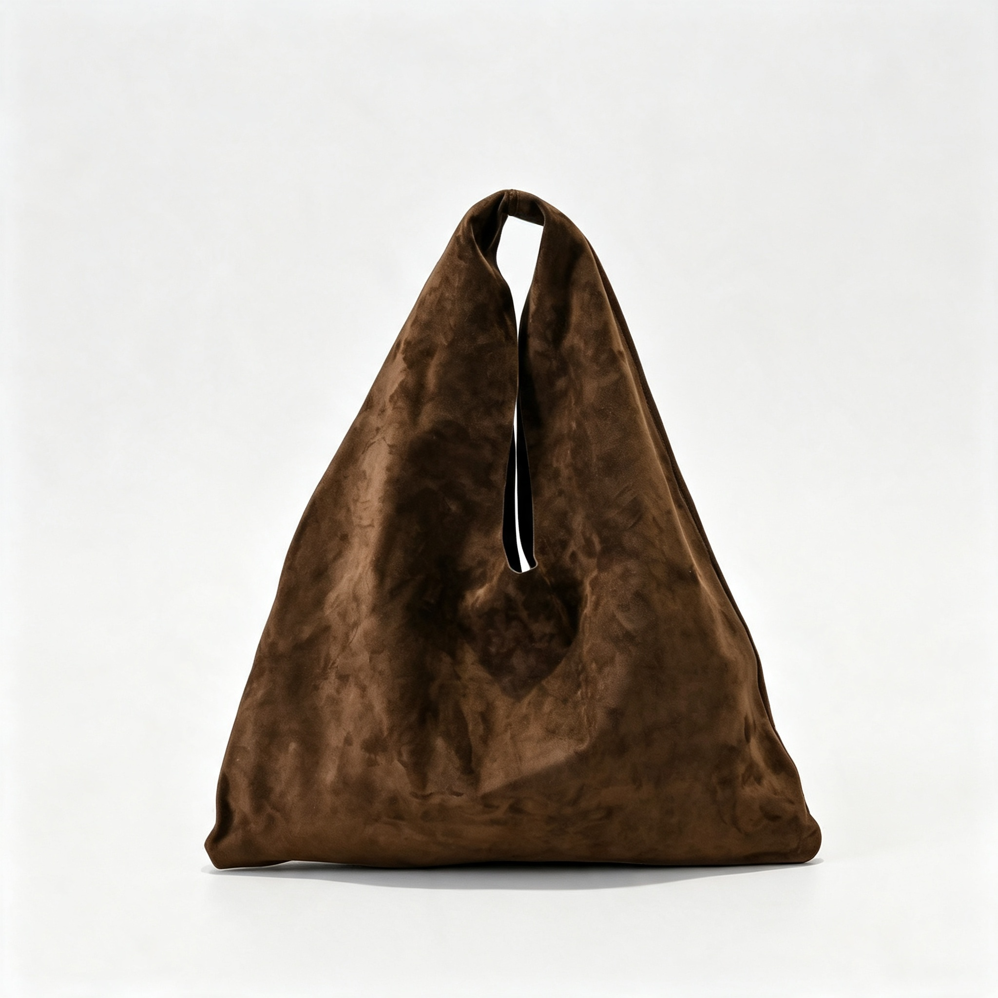 The Row Large Bindle Suede Shoulder Bag | 46cm Oversized Hobo Tote | Dark Brown Slouchy Handbag