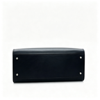 The Row Margaux 15 Medium Bag | 38cm Smooth Calfskin Leather Top Handle Bag | Black Margaux Tote