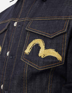 EVISU Baize Mythical Beast Embroidered Denim Jacket