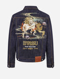 EVISU Baize Mythical Beast Embroidered Denim Jacket