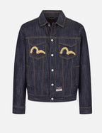 EVISU Baize Mythical Beast Embroidered Denim Jacket