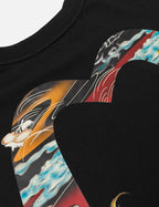 EVISU "Baize Mythical Beast" Big M Print Short-Sleeve T-Shirt