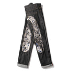 Evisu Men's "Great Wave" Ukiyo-e Embroidered Jeans – Raw Denim Japanese Streetwear