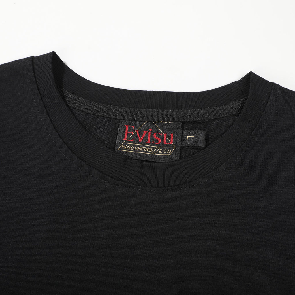 EVISU "Multi-Pocket & Gold Foil 'Big M'" Series Short-Sleeve T-Shirt