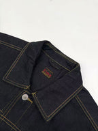 EVISU Gold Dragon Embroidered Denim Jacket