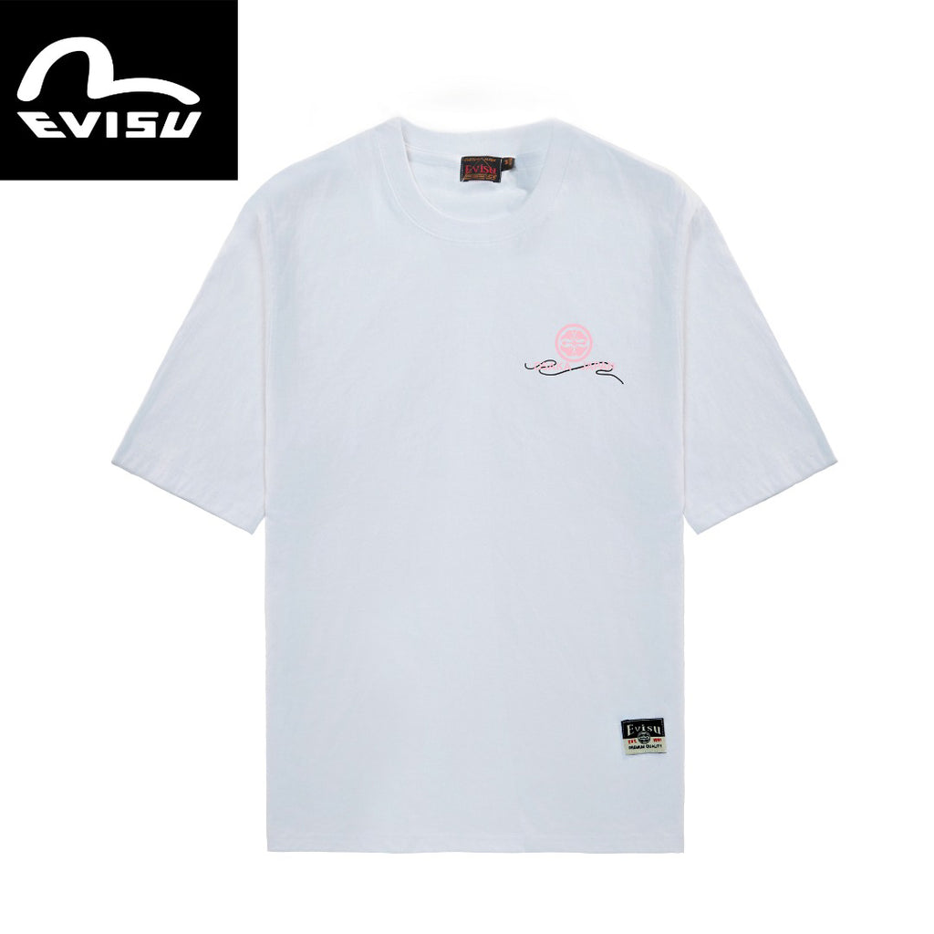 EVISU "Lucky Cat Big M" Printed Short-Sleeve T-Shirt