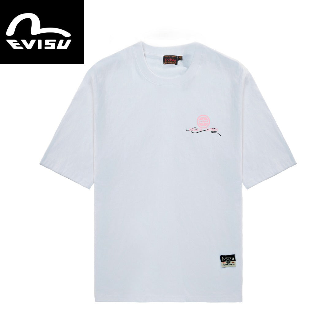 EVISU "Lucky Cat Big M" Printed Short-Sleeve T-Shirt