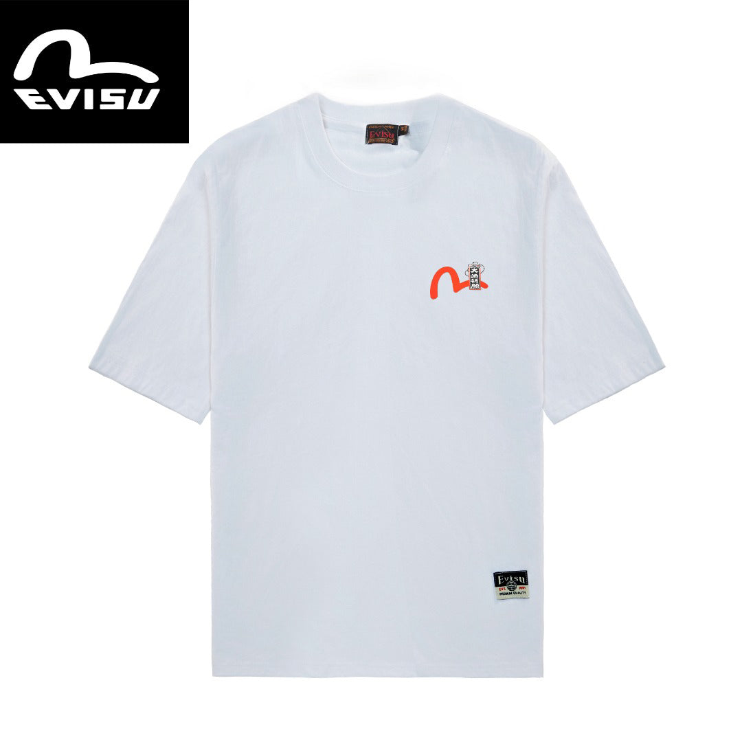 EVISU "Great Catch Prayer" Daruma "Big M" Print T-Shirt