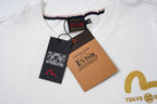 EVISU Black Short-Sleeve T-Shirt with Large "M" Print