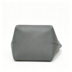 The Row Park Tote Three Large Leather Tote Bag | Elephant Grey Pebbled Leather Handbag with Matching Pouch | Women's Designer Commuter Bag