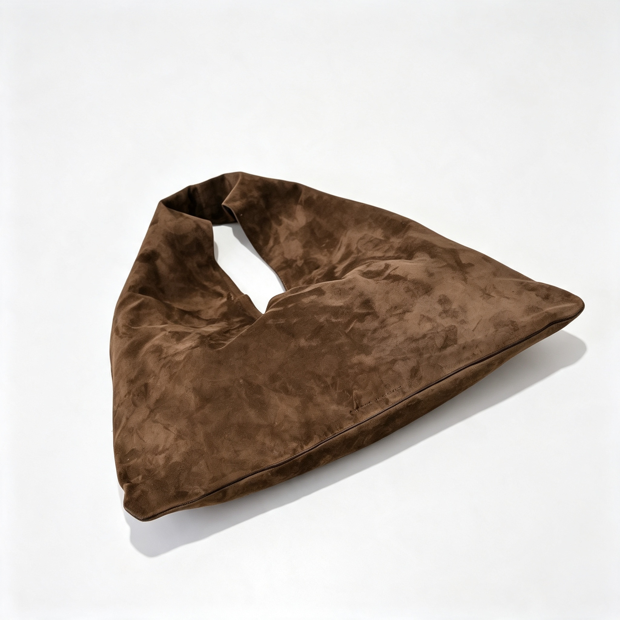 The Row Large Bindle Suede Shoulder Bag | 46cm Oversized Hobo Tote | Dark Brown Slouchy Handbag