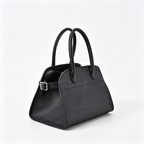 The Row Soft Margaux 12 Leather Tote Bag | Large Capacity Commuter Handbag with Detachable Strap | Women's Designer Shoulder Bag