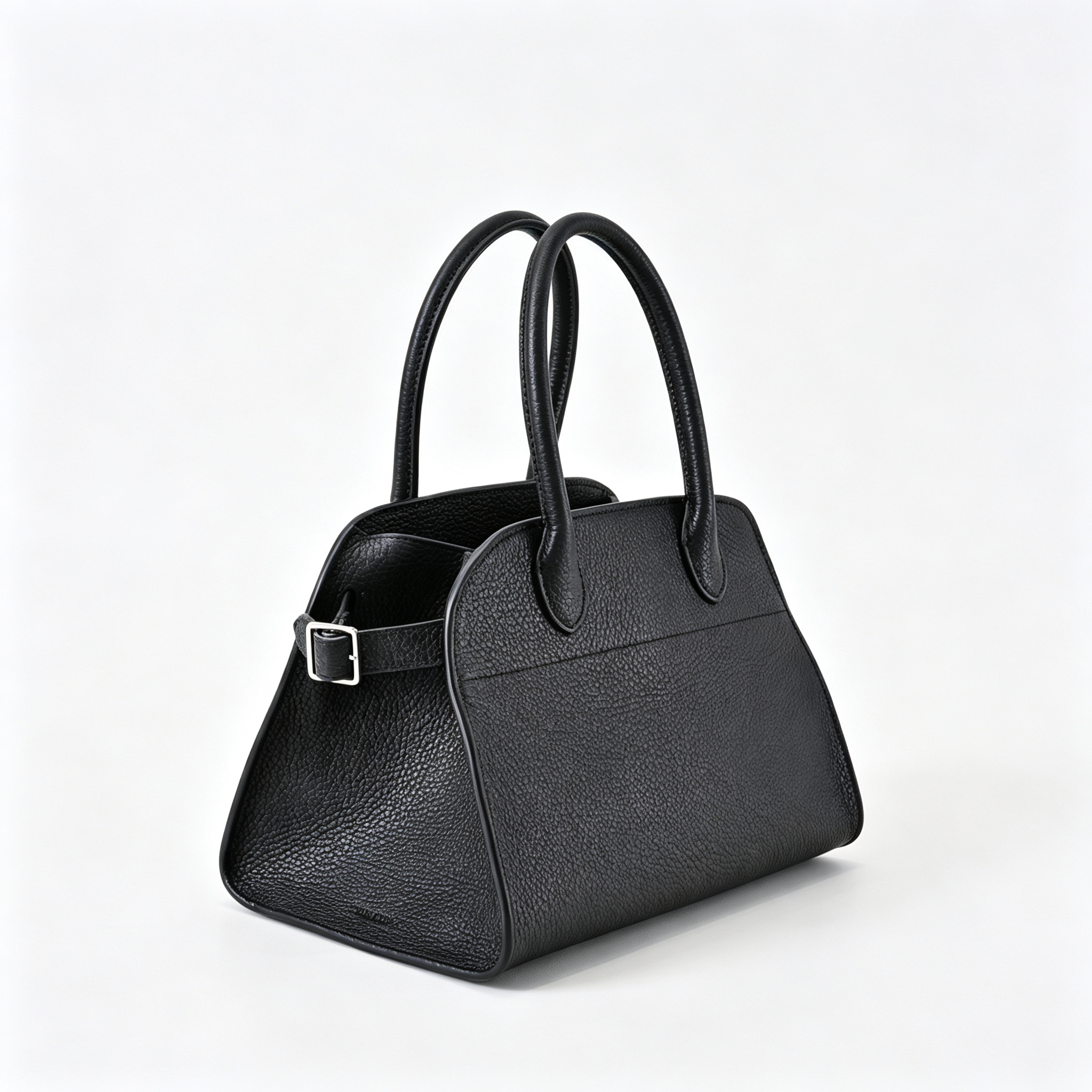 The Row Soft Margaux 12 Leather Tote Bag | Large Capacity Commuter Handbag with Detachable Strap | Women's Designer Shoulder Bag