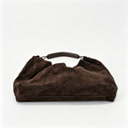 The Row Bindle Three Suede Shoulder Bag | Large Capacity Hobo Tote with Top Handle | Women's Designer Underarm Bag