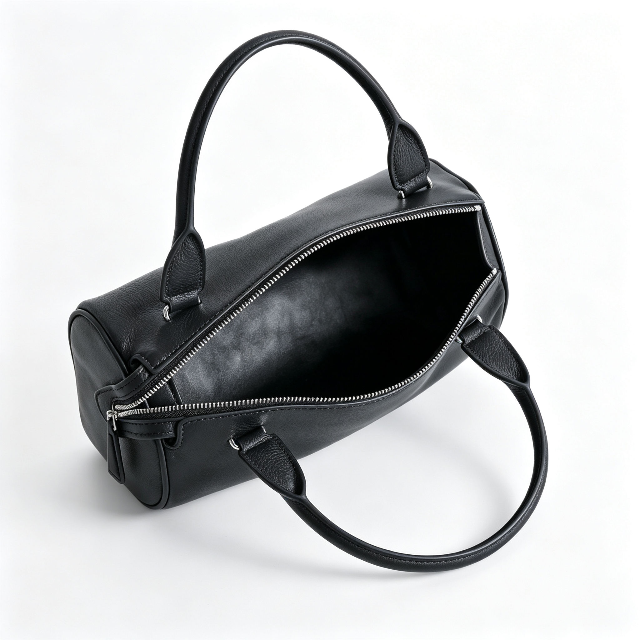 The Row Edith Cylinder Bag – Minimalist Leather Handbag with Dual Handles,