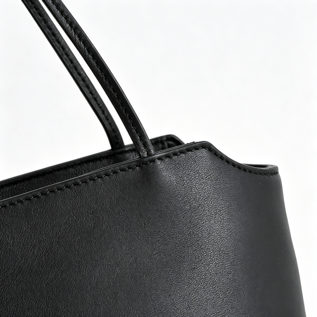 The Row Terrasse To Go Mini Shoulder Bag | 27cm Soft Lambskin Underarm Bag | Black Minimalist Handbag