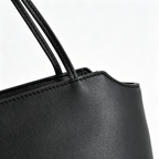 The Row Terrasse To Go Mini Shoulder Bag | 27cm Soft Lambskin Underarm Bag | Black Minimalist Handbag