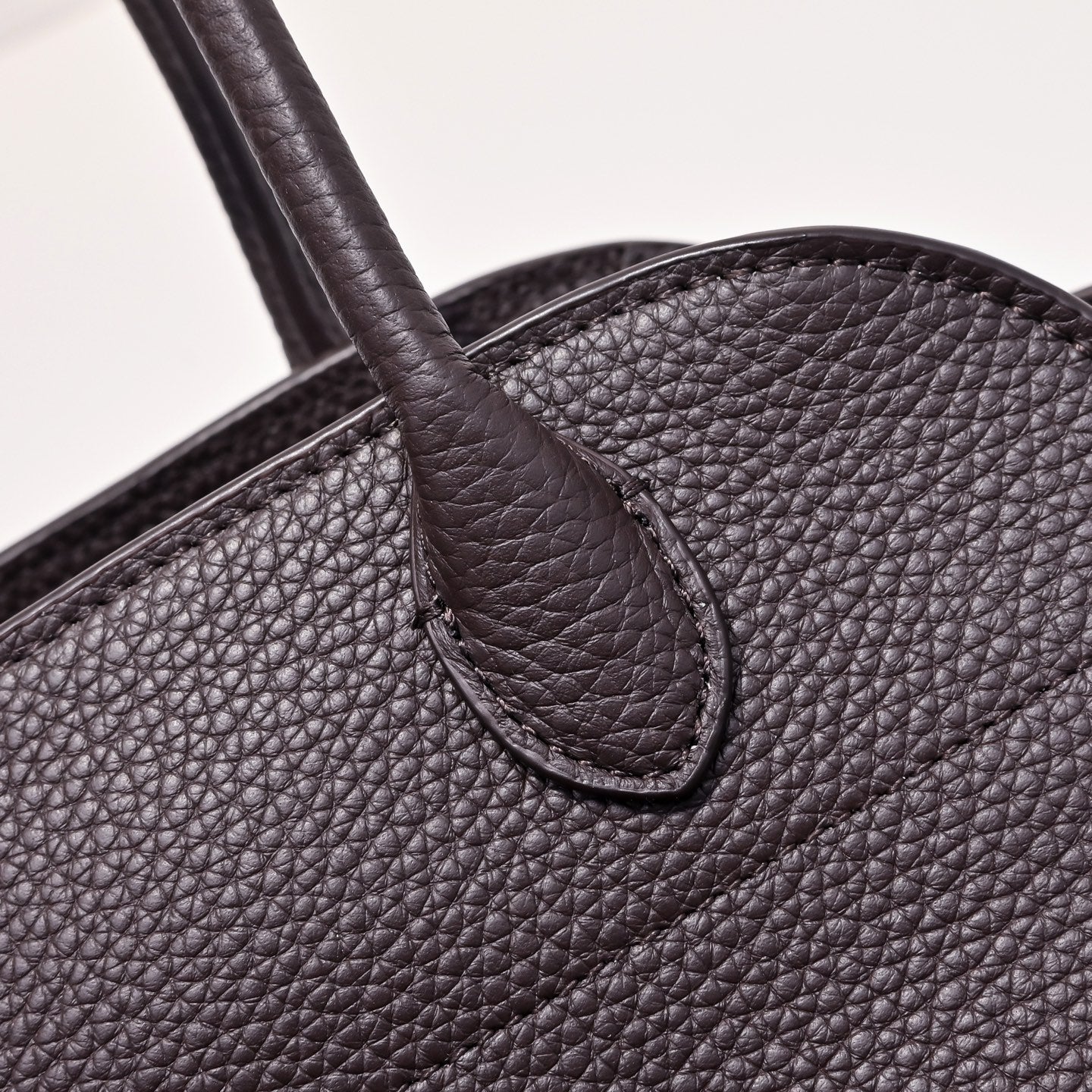 The Row Soft Margaux 12 Leather Tote Bag | Large Capacity Commuter Handbag with Detachable Strap | Women's Designer Shoulder Bag