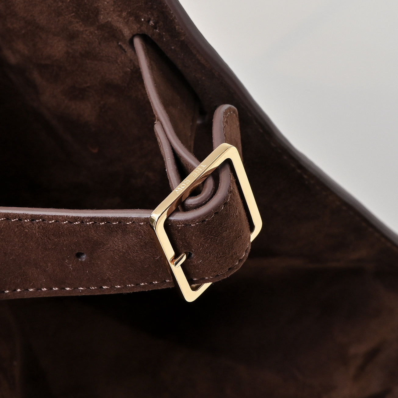 The Row Margaux 17 Large Suede Bag | 43cm Suede Leather Top Handle Tote | Dark Brown/Espresso Margaux Handbag
