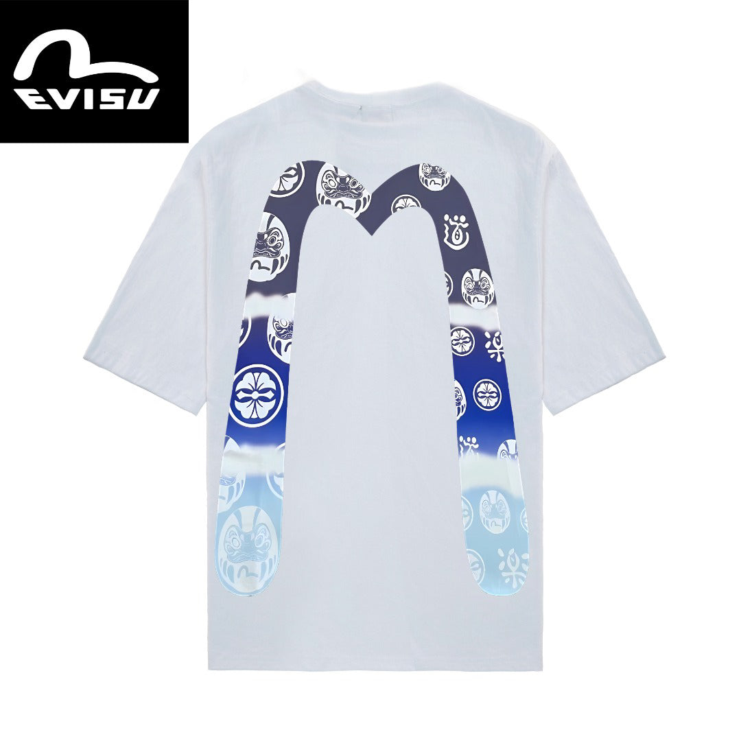 EVISU Brand "Big M Daruma Doll" Series T-Shirts
