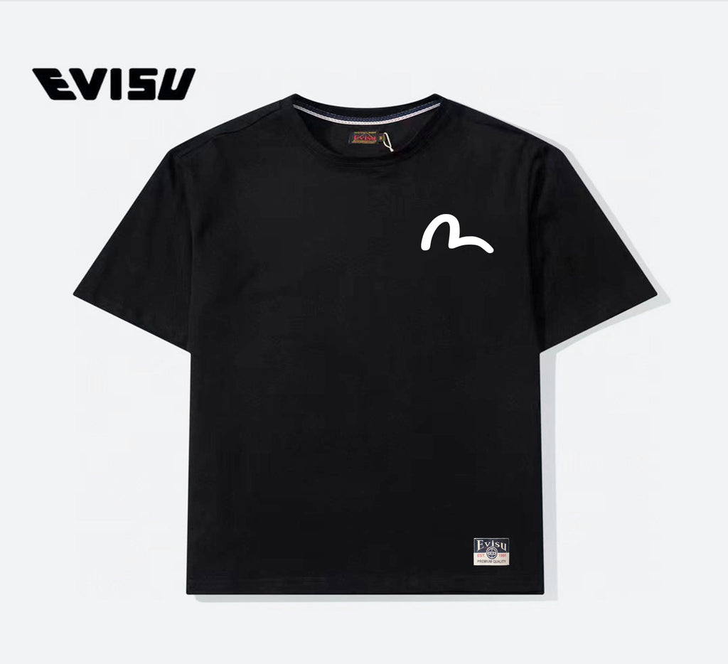 EVISU "Koi Leaping Over the Dragon Gate" Printed Short-Sleeve T-Shirt