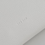 The Row India 10 Small Grained Leather Bag | 24cm Chalk White Bowling/Doctor Bag | Silver Hardware Top Handle Tote