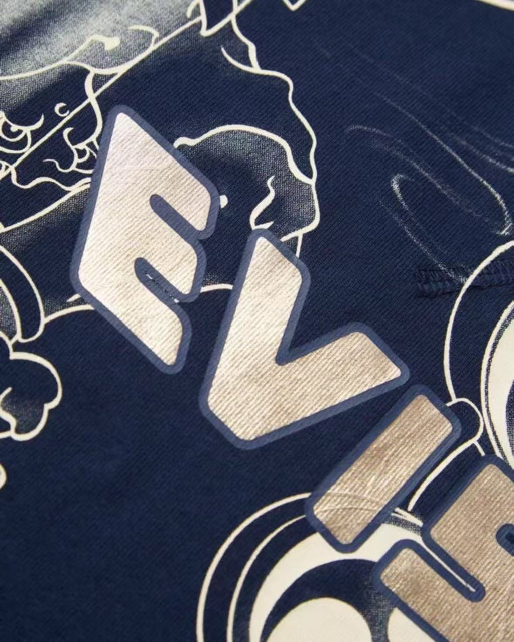 EVISU "All-Over Thunder God" Series T-Shirts