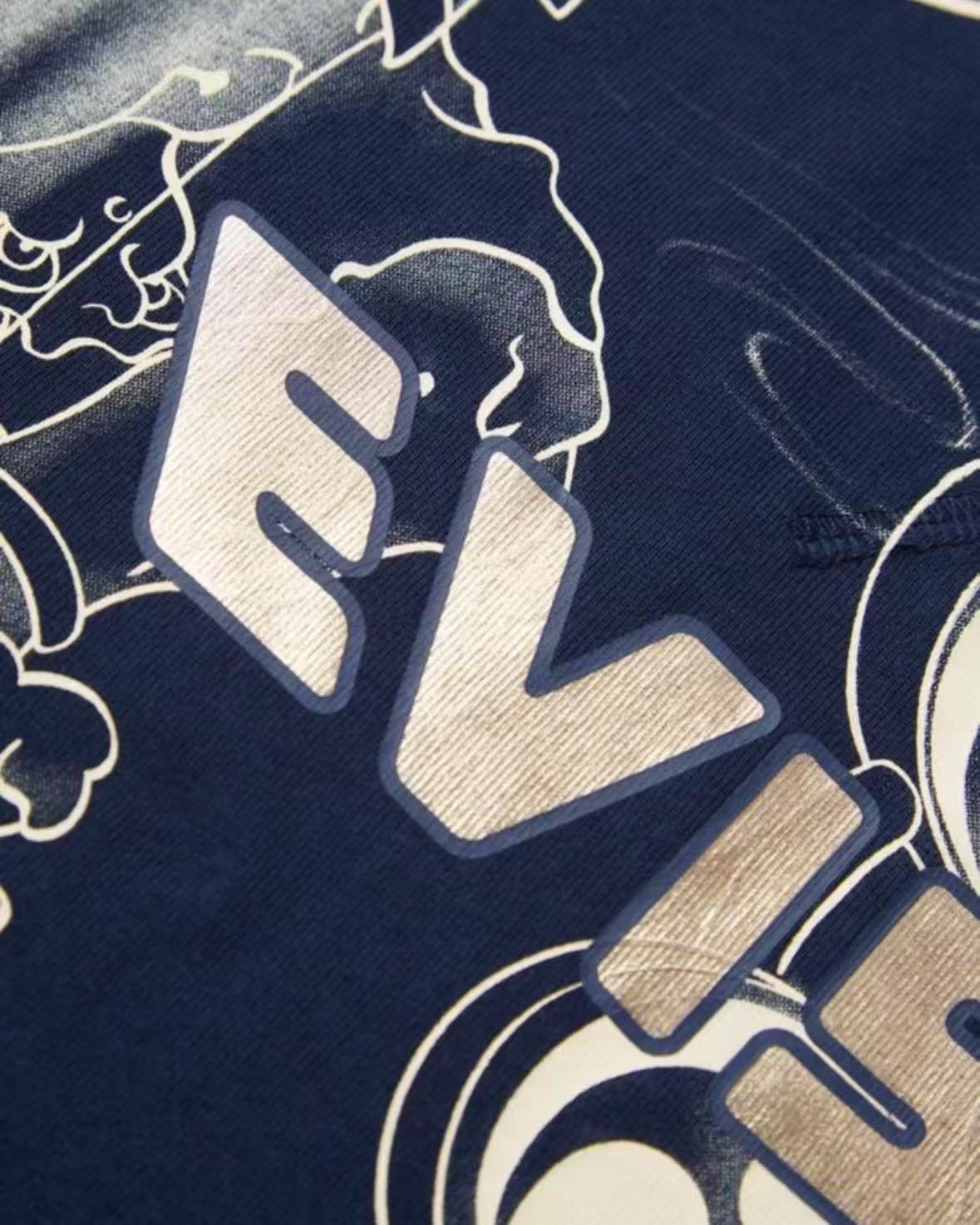 EVISU "All-Over Thunder God" Series T-Shirts