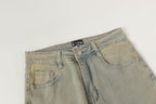 Evisu x Loewe Collaboration Men's Wide-Leg Jeans – Light Wash Embroidered Denim
