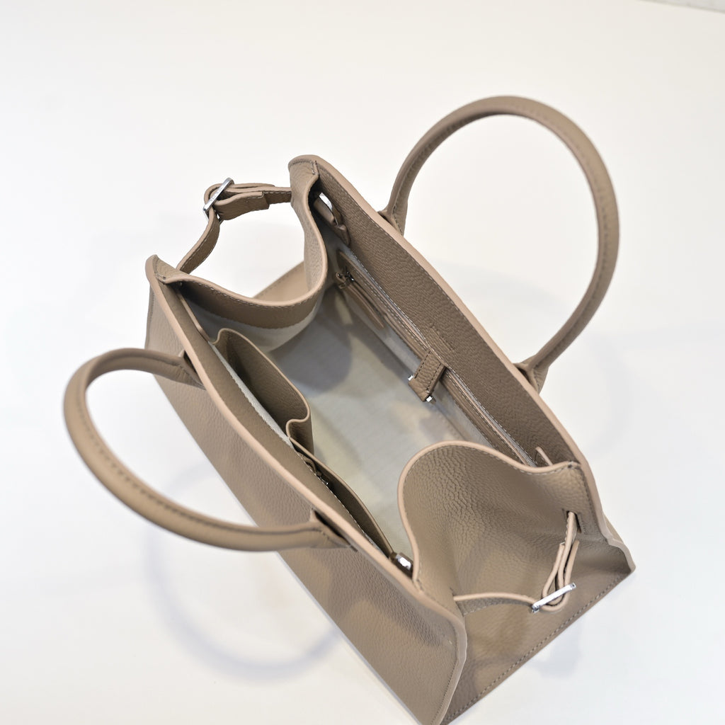 The Row Soft Margaux 15 Leather Tote Bag | Large Capacity Commuter Handbag with Detachable Strap | Women's Designer Shoulder Bag
