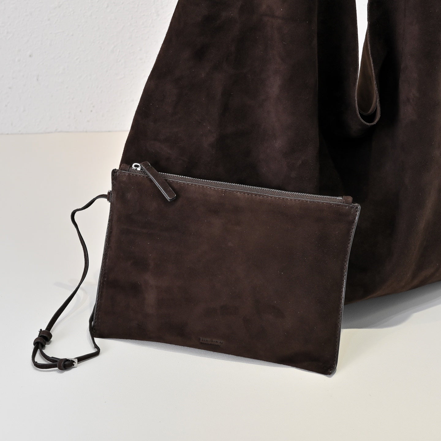 The Row Bindle Three Suede Shoulder Bag | Large Capacity Hobo Tote with Top Handle | Women's Designer Underarm Bag