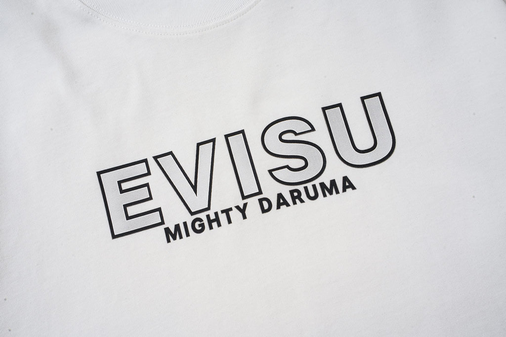 EVISU Black Daruma & Large "M" Print Short-Sleeve T-Shirt