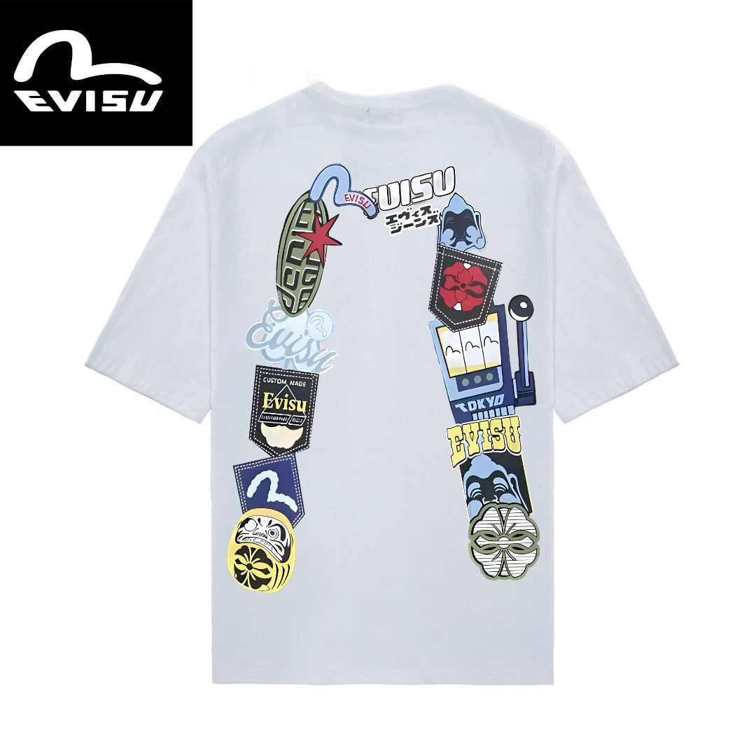 EVISU "Big M" Series Short-Sleeve T-Shirt
