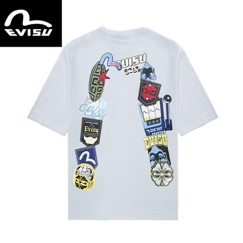 EVISU "Big M" Series Short-Sleeve T-Shirt