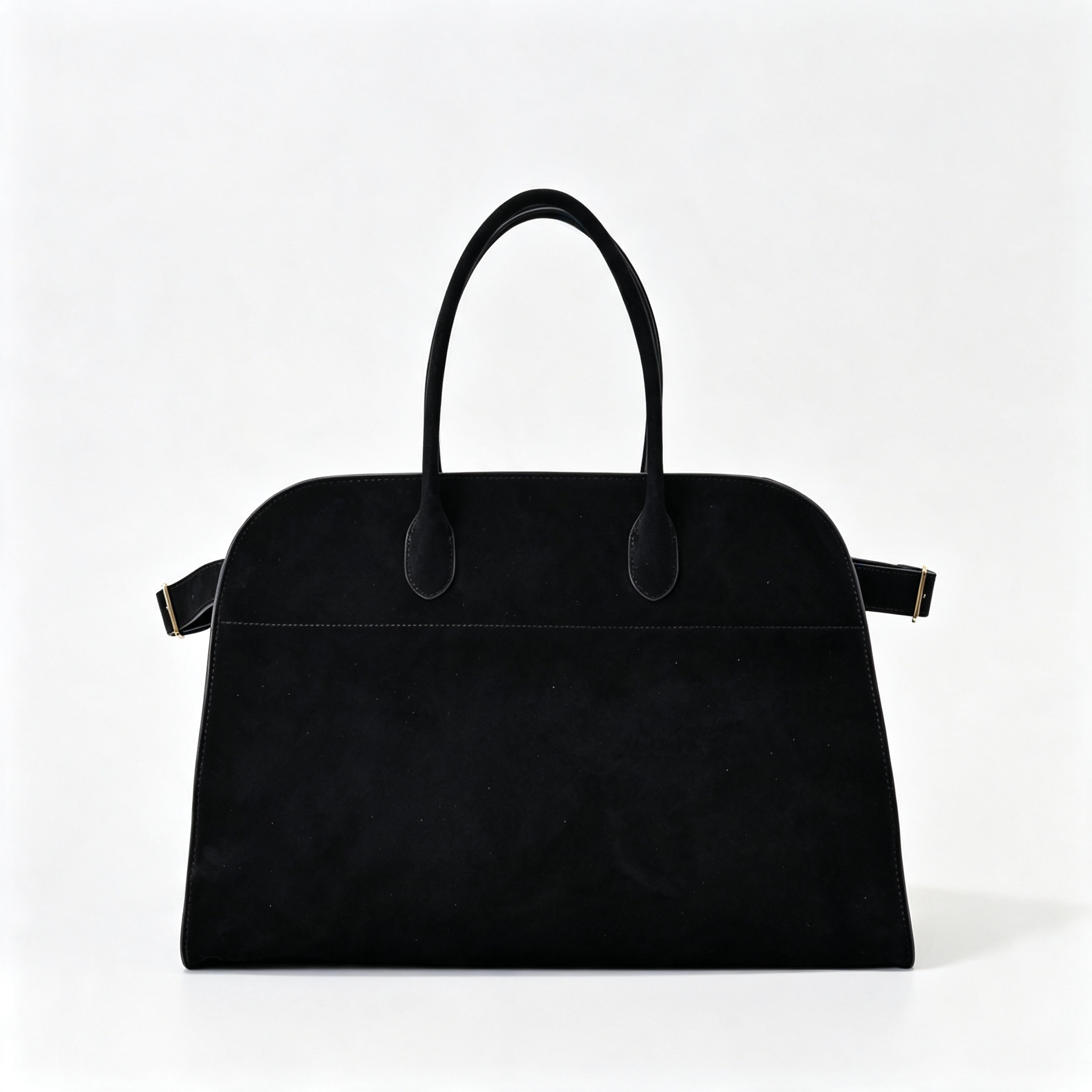 The Row Margaux 17 Large Suede Bag | 43cm Suede Leather Top Handle Tote | Dark Brown/Espresso Margaux Handbag